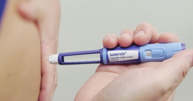 Imagem de uma seringa de liraglutida