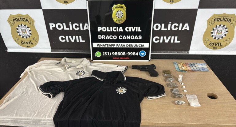 material apreendido na operação barcelona em canoas