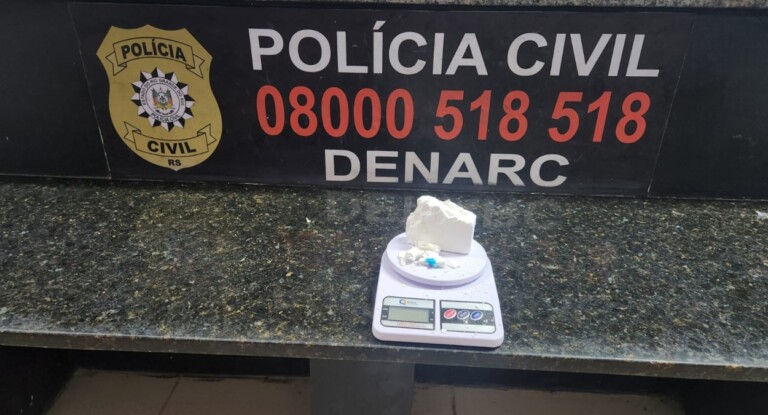 foto da droga apreendida pela polícia civil em canoas