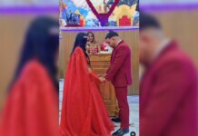 foto do primeiro casamento em igreja luciferiana realizado no Brasil