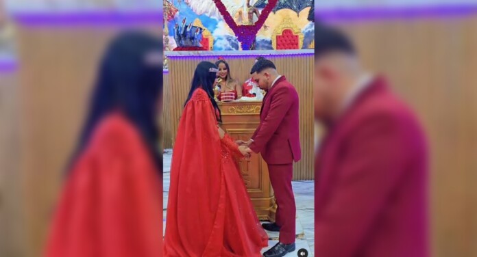 foto do primeiro casamento em igreja luciferiana realizado no Brasil