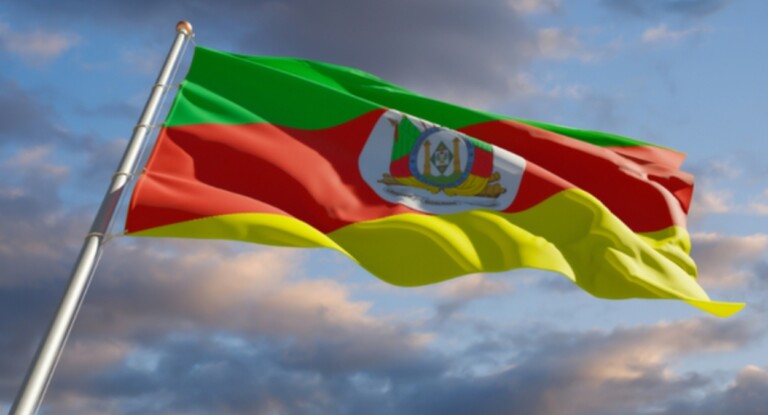foto da bandeira do rio grande do sul ilustra o 20 de setembro