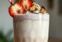 O BK shake proteico na foto