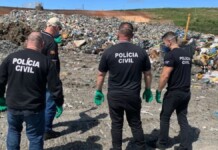 A Polícia Civil na ocorrência do crime da mala