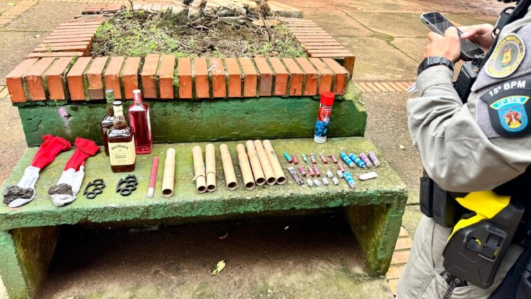 soqueiras e rojões apreeendidos antes do gre-nal