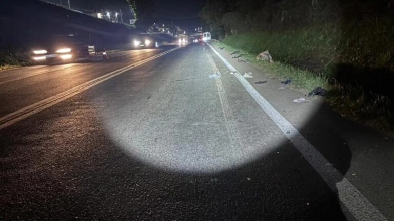 O local do acidente que homem morreu atropelado