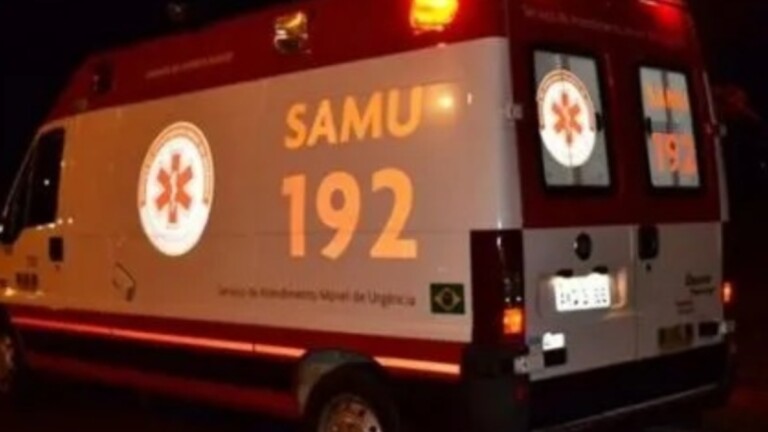 SAMU, na ocorrência do homeuque morreu atropelado em São Francisco de Paula