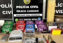 Produtos apreendidos em Operação Miragem em Canoas