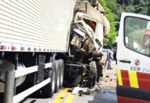 Ocorrência do acidente na BR-386 em Pouso Novo