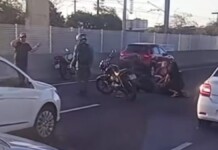 Motociclista fica ferido após acidente na BR-116