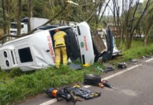 foto da ocorrência do acidentem em passo fundo