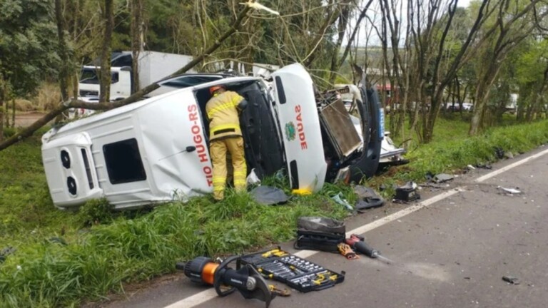 foto da ocorrência do acidentem em passo fundo