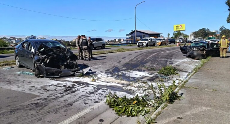 foto do acidente na RS-453, em caxias do sul