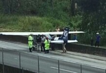 O avião que teve pane na BR-116