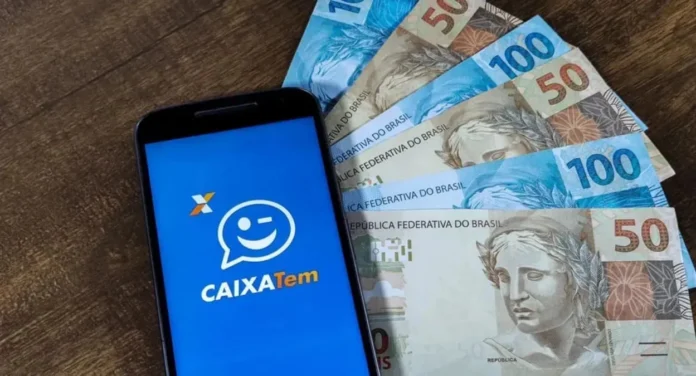 Imagem do celular com caixa tem aberto em celular