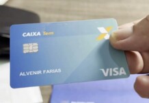 Imagem do cartão da caixa tem