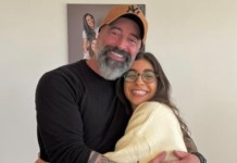 foto do humorista cris pereira com a filha mais velha
