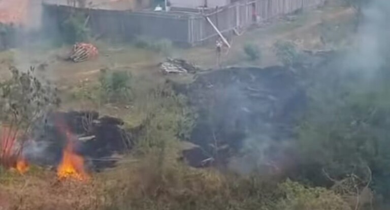 foto de um dos incêndios ocorridos em canoas