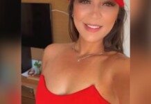 Na foto, a mulher que foi morta a tiros trailer incendiado