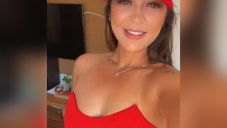 Na foto, a mulher que foi morta a tiros trailer incendiado