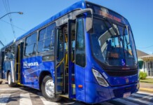 foto da nova frota de ônibus de nova santa rita