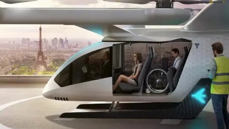 Na foto, o Uber que voa