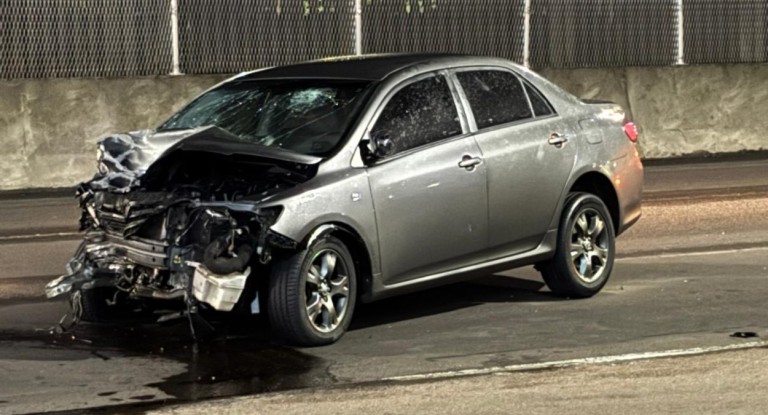 na foto, acidente na BR-116 em Canoas