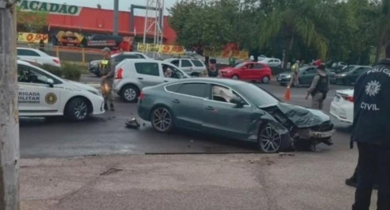 foto do ataque a tiros registrado em alvorada onde duas pessoas morreram