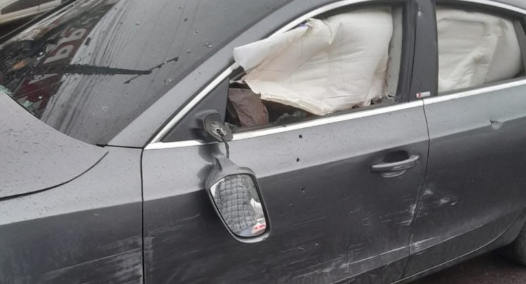 foto do ataque a tiros registrado em alvorada onde duas pessoas morreram