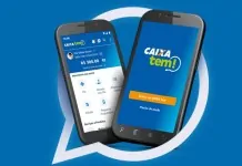 foto mostra o aplicativo do caixa tem