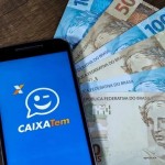foto mostra aplicativo do caixa tem