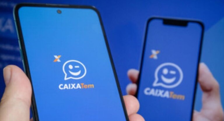 foto mostra o aplicativo do caixa tem