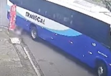 Ocorrência da criança atropelada por ônibus da Transcal