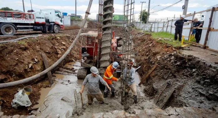 Dique da Cassol deve ser concluído até o fim do ano, obra é a mais avançada em Canoas