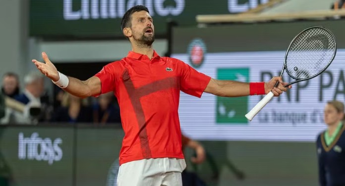 imagem mostra o atleta Djokovic