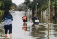 foto de um evento climático extremo no rs