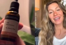 na foto, imagem de Gisele Bündchen utilizada em golpes