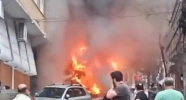 na foto, incendio Porto Alegre