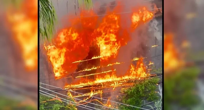 na foto, incendio porto alegre
