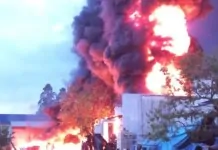 foto da ocorrência de incêndio em são leopoldo