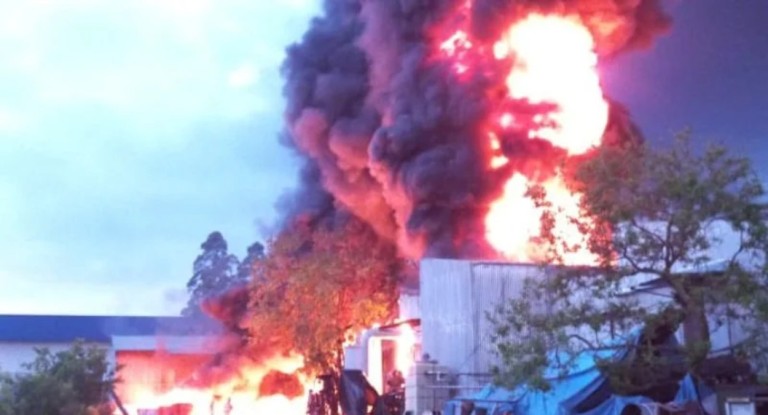 foto da ocorrência de incêndio em são leopoldo