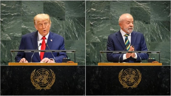foto mostra lula e trump