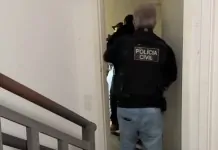 na foto, operação da polícia contra grupo que atacava motoboys em Canoas