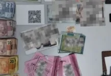 os materiais apreendidos com as mulheres que foram presas em Santo Antônio da Patrulha