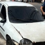 Colisão entre dois veículos em cruzamento de Canoas O carro que se envolveu em acidente em Canoas