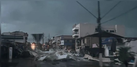 o tornado em Rio Bonito do Iguaçuno PR
