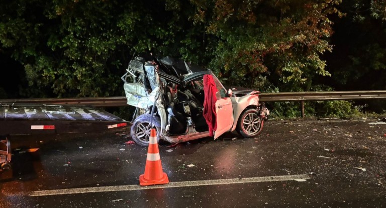 na foto, acidente BR-386 Nova Santa Rita