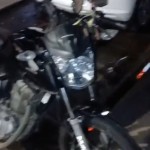 A moto que se envolveu em acidente em Canoas