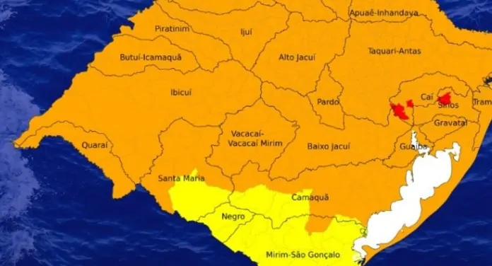 Rio Grande do Sul: Defesa Civil divulga cidades com risco hidrológico