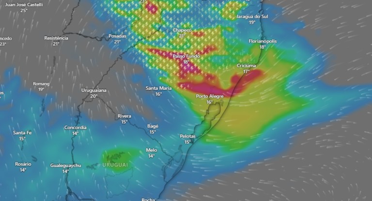 Ciclone no RS: MetSul diz que chuva de até 200 mm pode isolar comunidades e causar deslizamentos